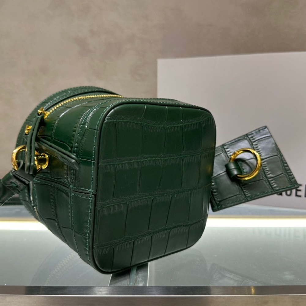 Jacquemus green leather shoulder bag, 11.5X15.5X15.5cm - Picture 7 of 9